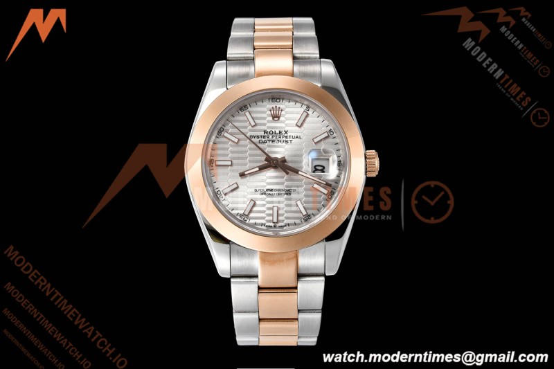 Rolex - Datejust 126301 41mm Oys Smt RG/SS S-Wave/Stk GDF MY8215 | 롤렉스 - 데이트저스트 126301 41mm 오이즈 스몰 세컨즈 RG/SS S-웨이브/스틸 GDF MY8215