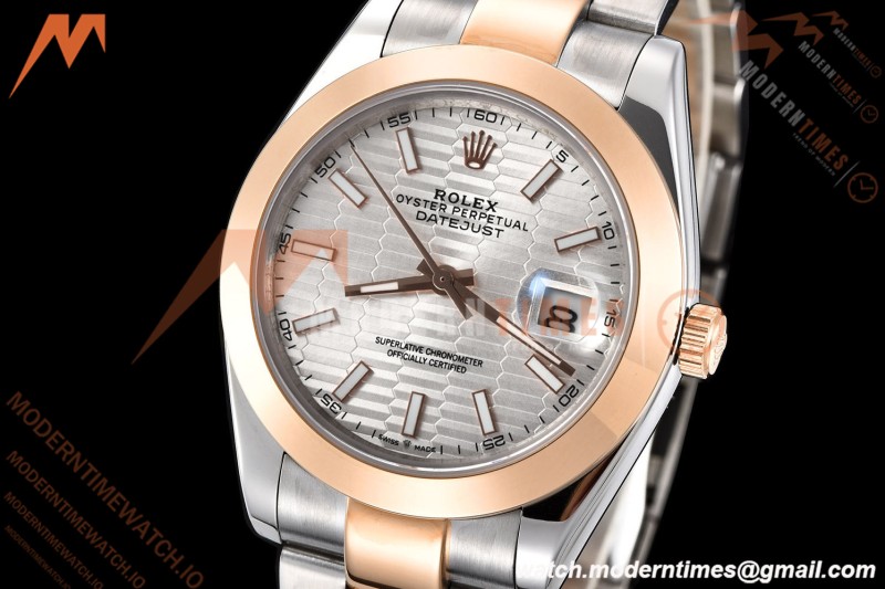 Rolex - Datejust 126301 41mm Oys Smt RG/SS S-Wave/Stk GDF MY8215 | 롤렉스 - 데이트저스트 126301 41mm 오이즈 스몰 세컨즈 RG/SS S-웨이브/스틸 GDF MY8215