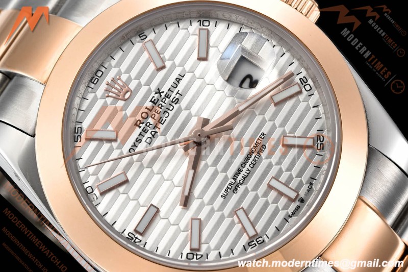 Rolex - Datejust 126301 41mm Oys Smt RG/SS S-Wave/Stk GDF MY8215 | 롤렉스 - 데이트저스트 126301 41mm 오이즈 스몰 세컨즈 RG/SS S-웨이브/스틸 GDF MY8215