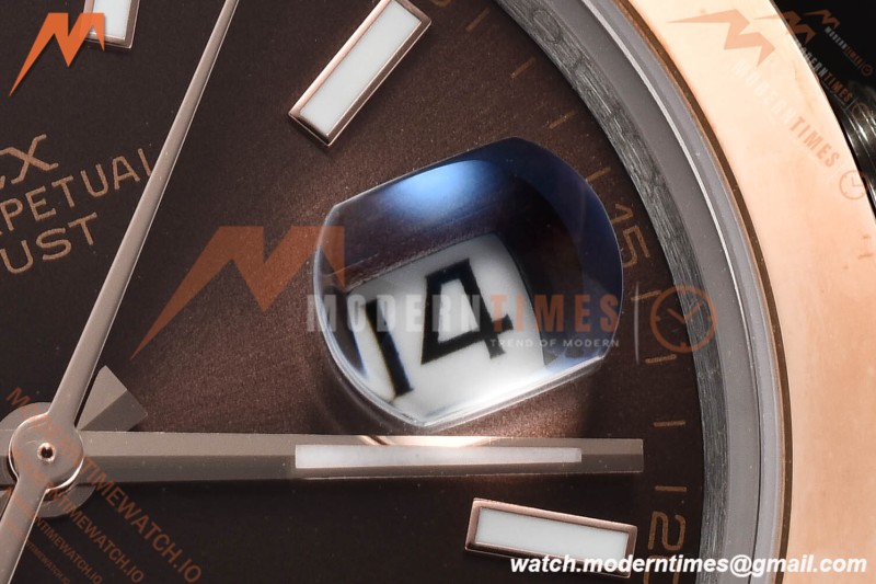 Rolex - Datejust 126301 41mm Oys Smt RG/SS Choco/Stk GDF MY8215