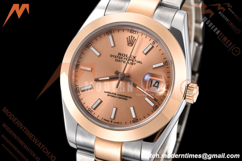 Rolex - Datejust 126301 41mm Oys Smt RG/SS Champ/Stk GDF MY8215