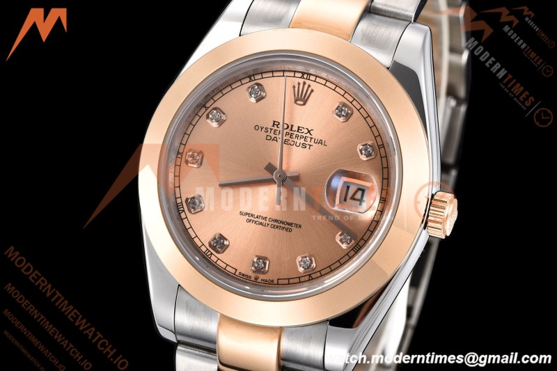 Rolex - Datejust 126301 41mm Oys Smt RG/SS Champ/Dia GDF MY8215