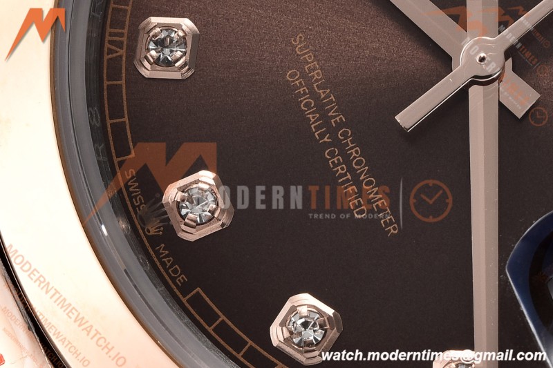 Rolex - Datejust 126301 41mm Oys Smt RG/SS Choco/Dia GDF MY8215