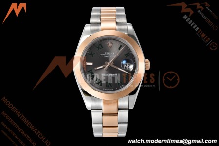 Rolex - Datejust 126301 41mm Oys Smt RG/SS Grey/Rmn GDF MY8215