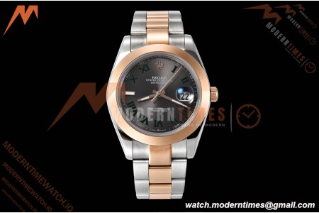 Rolex - Datejust 126301 41mm Oys Smt RG/SS Grey/Rmn GDF MY8215