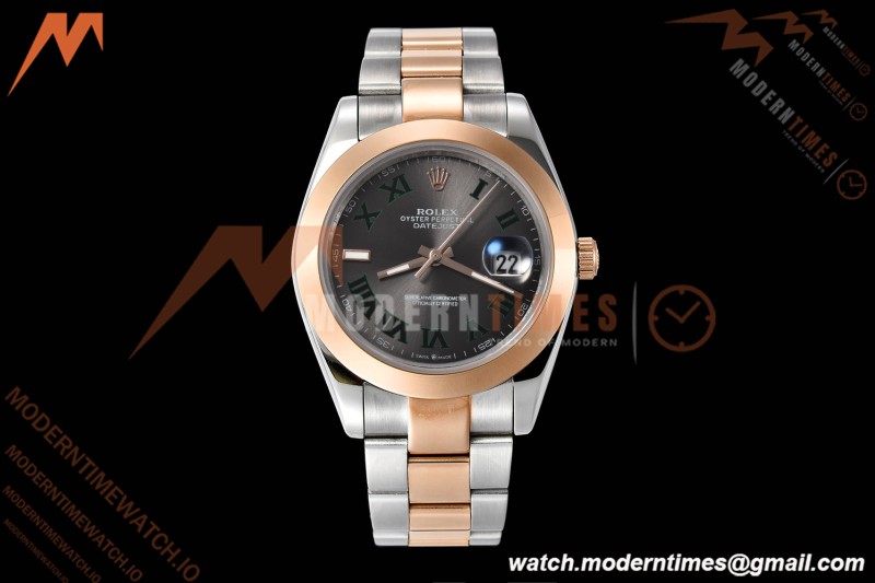 Rolex - Datejust 126301 41mm Oys Smt RG/SS Grey/Rmn GDF MY8215
