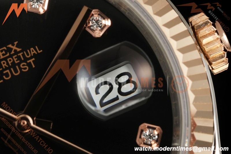 Rolex - Datejust 116231 36mm Jub Flt 316L RG/SS Blk/Dia GMF A2824