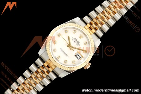 Rolex - Datejust 116233 36mm Jub Flt 316L YG/SS White Mop/Dia GMF A2824