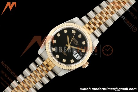 Rolex - Datejust 116233 36mm Jub Flt 316L YG/SS Blk/Dia GMF A2824