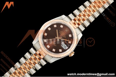Rolex - Datejust 116231 36mm Jub Flt 316L RG/SS Brn/Dia GMF VR3135