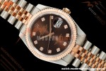 Rolex - Datejust 116231 36mm Jub Flt 316L RG/SS Brn/Dia GMF VR3135 | 롤렉스 - 데이트저스트 116231 36mm 주브 플랫 316L RG/SS 브라운/다이아 GMF VR3135