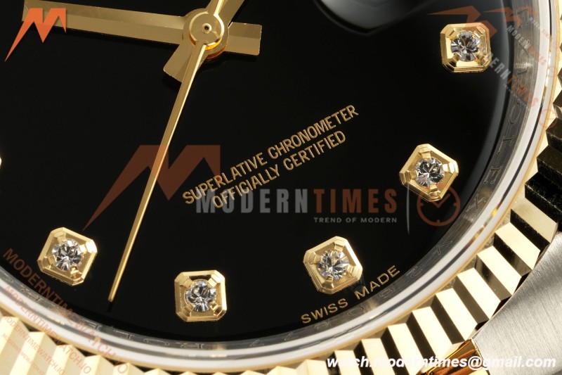 Rolex - Datejust 116233 36mm Jub Flt 316L YG/SS Blk/Dia GMF VR3135