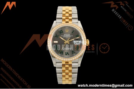 Rolex - Datejust 126283RBR 36mm Jub Diamond 904L YG/SS/DIA Grey/Rmn VSF VS3235