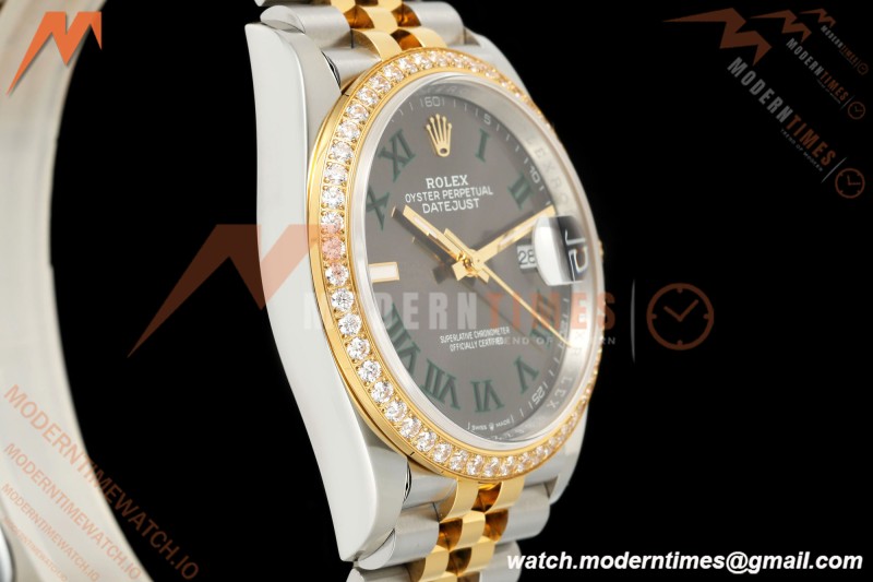 Rolex - Datejust 126283RBR 36mm Jub Diamond 904L YG/SS/DIA Grey/Rmn VSF VS3235 | 롤렉스 - 데이트저스트 126283RBR 36mm 주브 다이아몬드 904L YG/SS/DIA 그레이/Rmn VSF VS3235
