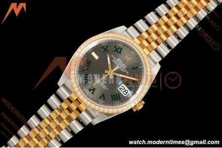 Rolex - Datejust 126283RBR 36mm Jub Diamond 904L YG/SS/DIA Grey/Rmn VSF VS3235