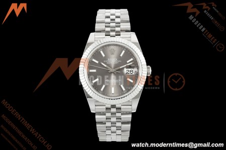Rolex - Datejust 126334 41mm Gain Weight Jub Flt 904L SS/SS Gray/Stk QF SH3235