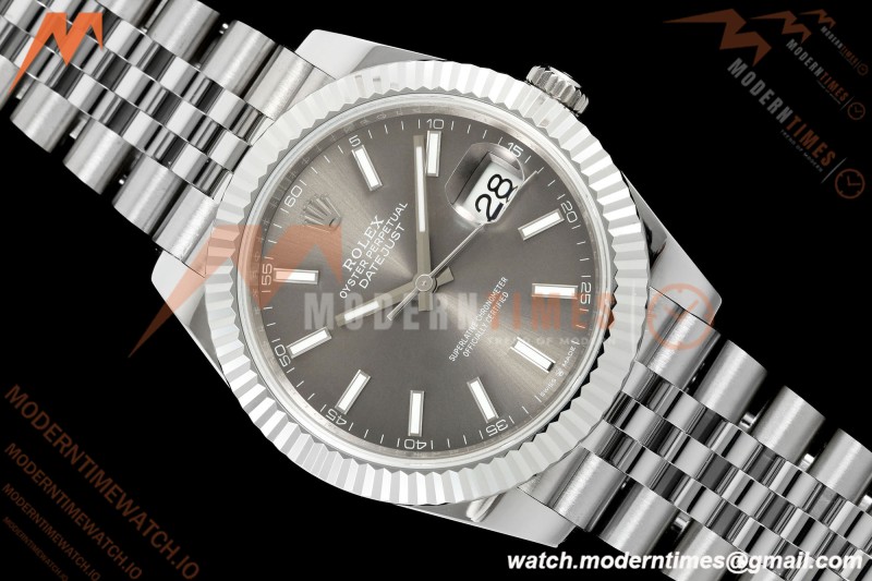 Rolex - Datejust 126334 41mm Gain Weight Jub Flt 904L SS/SS Gray/Stk QF SH3235