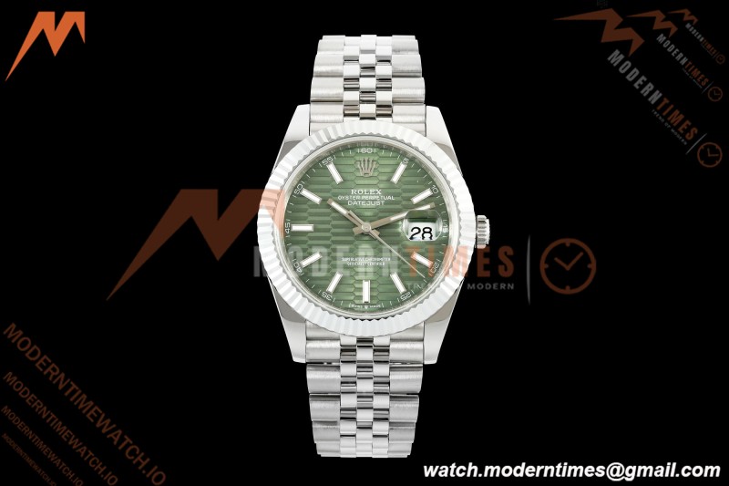 Rolex - Datejust 126334 41mm Gain Weight Jub Flt 904L SS/SS F-Grn/Stk QF SH3235 | 롤렉스 - 데이트저스트 126334 41mm 게인 웨이트 주브 FLT 904L SS/SS 플루티드 그린/Stk QF SH3235