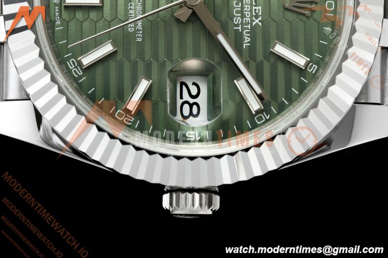 Rolex - Datejust 126334 41mm Gain Weight Jub Flt 904L SS/SS F-Grn/Stk QF SH3235 | 롤렉스 - 데이트저스트 126334 41mm 게인 웨이트 주브 FLT 904L SS/SS 플루티드 그린/Stk QF SH3235