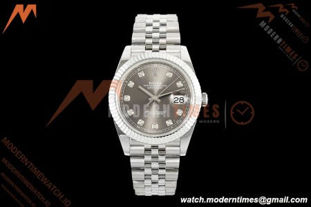 Rolex - Datejust 126334 41mm Gain Weight Jub Flt 904L SS/SS Gray/Dia QF SH3235