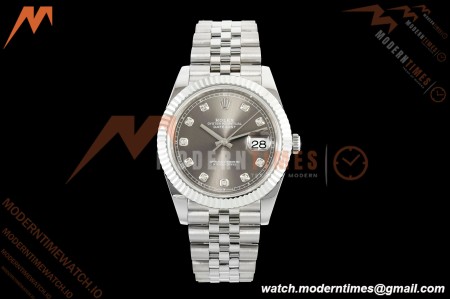 Rolex - Datejust 126334 41mm Gain Weight Jub Flt 904L SS/SS Gray/Dia QF SH3235