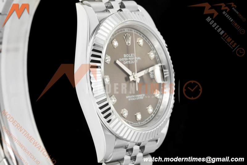 Rolex - Datejust 126334 41mm Gain Weight Jub Flt 904L SS/SS Gray/Dia QF SH3235