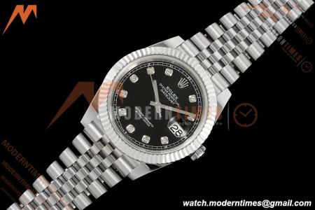 Rolex - Datejust 126334 41mm Gain Weight Jub Flt 904L SS/SS Blk/Dia QF SH3235