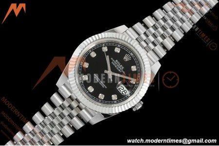 Rolex - Datejust 126334 41mm Gain Weight Jub Flt 904L SS/SS Blk/Dia QF SH3235