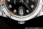 Rolex - Datejust 126334 41mm Gain Weight Jub Flt 904L SS/SS Blk/Dia QF SH3235 | 롤렉스 - 데이트저스트 126334 41mm 게인 웨이트 주브 플랫 904L SS/SS 블랙/다이아 QF SH3235