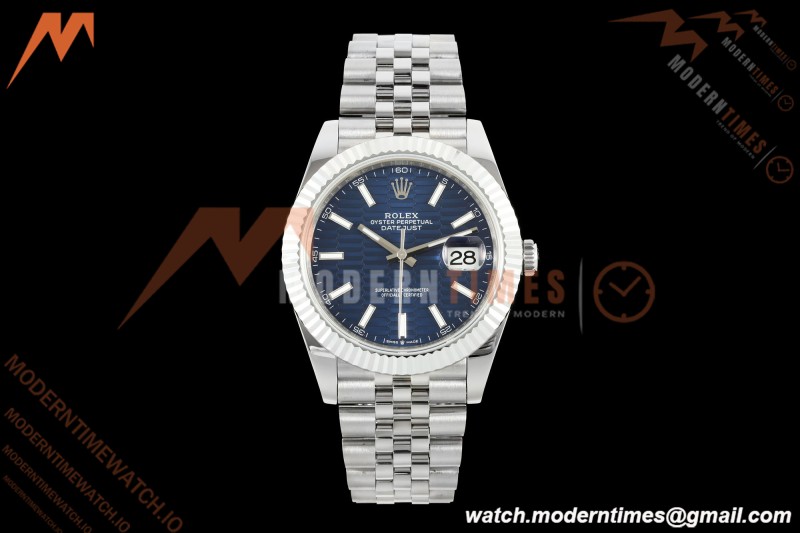 Rolex - Datejust 126334 41mm Gain Weight Jub Flt 904L SS/SS F-Blu/Stk QF SH3235