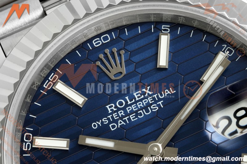 Rolex - Datejust 126334 41mm Gain Weight Jub Flt 904L SS/SS F-Blu/Stk QF SH3235