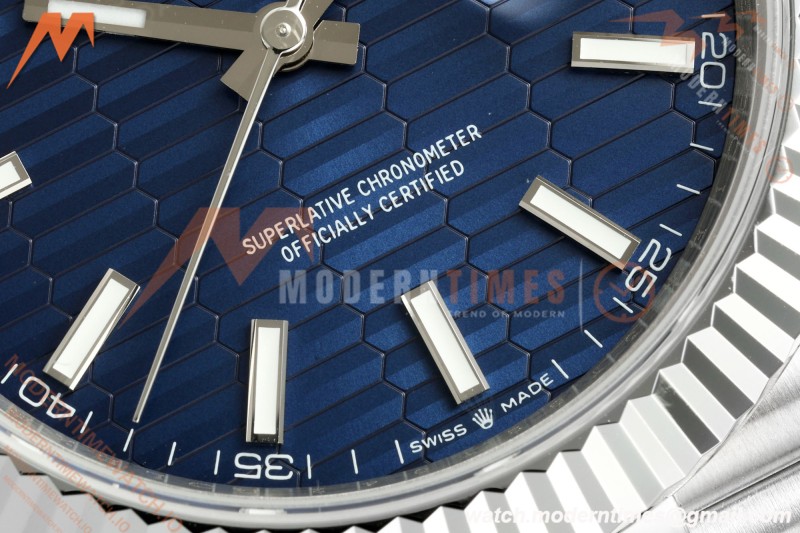 Rolex - Datejust 126334 41mm Gain Weight Jub Flt 904L SS/SS F-Blu/Stk QF SH3235