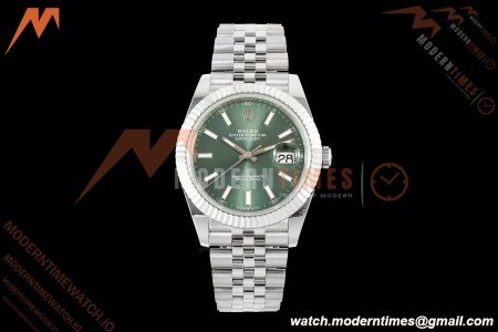 Rolex - Datejust 126334 41mm Gain Weight Jub Flt 904L SS/SS Grn/Stk QF SH3235