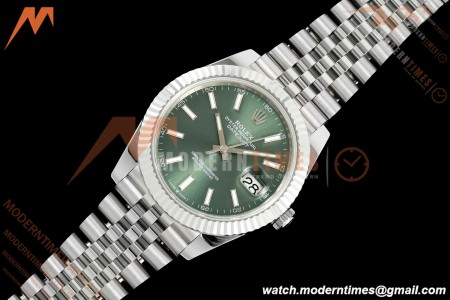Rolex - Datejust 126334 41mm Gain Weight Jub Flt 904L SS/SS Grn/Stk QF SH3235