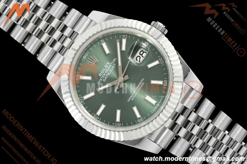 Rolex - Datejust 126334 41mm Gain Weight Jub Flt 904L SS/SS Grn/Stk QF SH3235