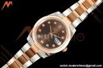 Rolex - Datejust 126331 41mm 904L Gold Wrapped Oys Flt RG/SS Brn/Dia BJF SH3235