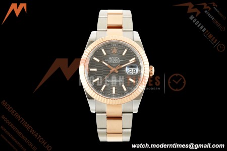 Rolex - Datejust 126331 41mm 904L Gold Wrapped Oys Flt RG/SS F-Grey/Stk BJF SH3235