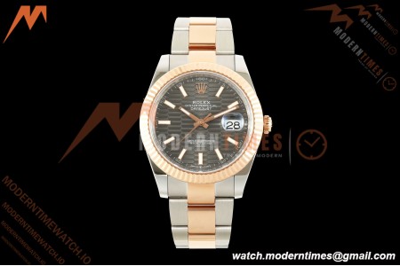 Rolex - Datejust 126331 41mm 904L Gold Wrapped Oys Flt RG/SS F-Grey/Stk BJF SH3235