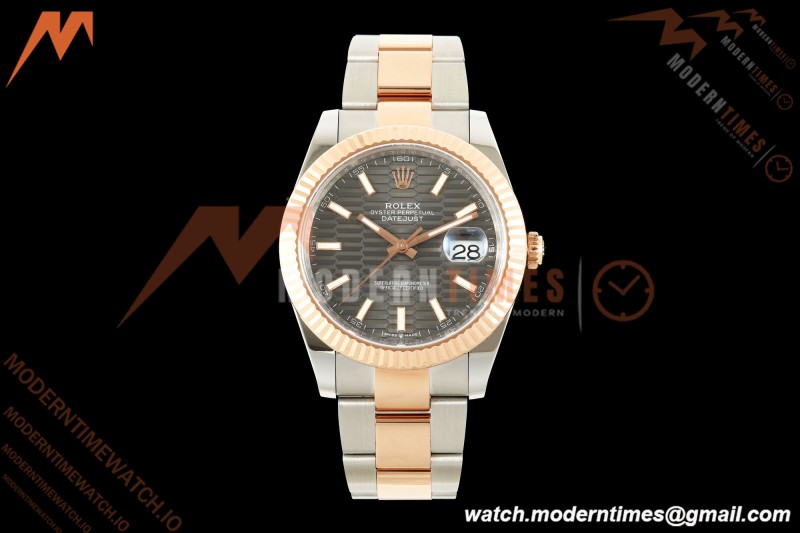 Rolex - Datejust 126331 41mm 904L Gold Wrapped Oys Flt RG/SS F-Grey/Stk BJF SH3235
