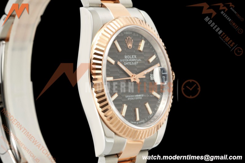Rolex - Datejust 126331 41mm 904L Gold Wrapped Oys Flt RG/SS F-Grey/Stk BJF SH3235