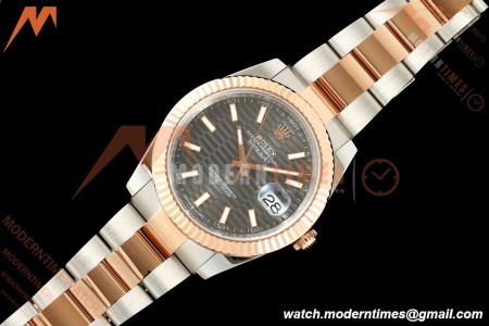 Rolex - Datejust 126331 41mm 904L Gold Wrapped Oys Flt RG/SS F-Grey/Stk BJF SH3235