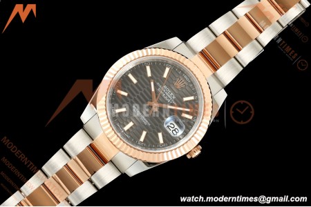 Rolex - Datejust 126331 41mm 904L Gold Wrapped Oys Flt RG/SS F-Grey/Stk BJF SH3235