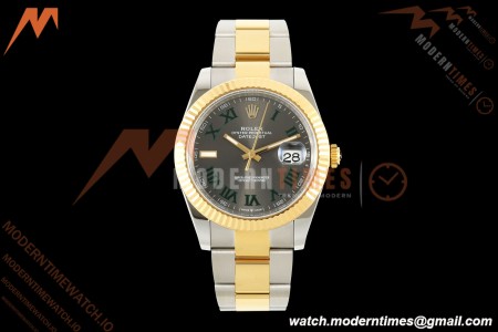 Rolex - Datejust 126333 41mm Wimbledon 904L Gold Wrapped Oys Flt YG/SS Grey/Rmn BJF SH3235