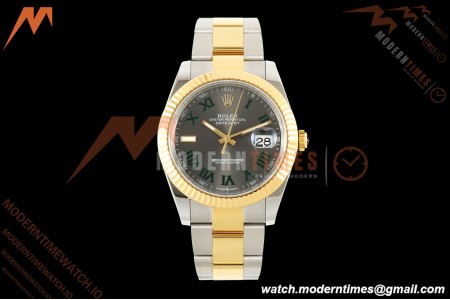 Rolex - Datejust 126333 41mm Wimbledon 904L Gold Wrapped Oys Flt YG/SS Grey/Rmn BJF SH3235