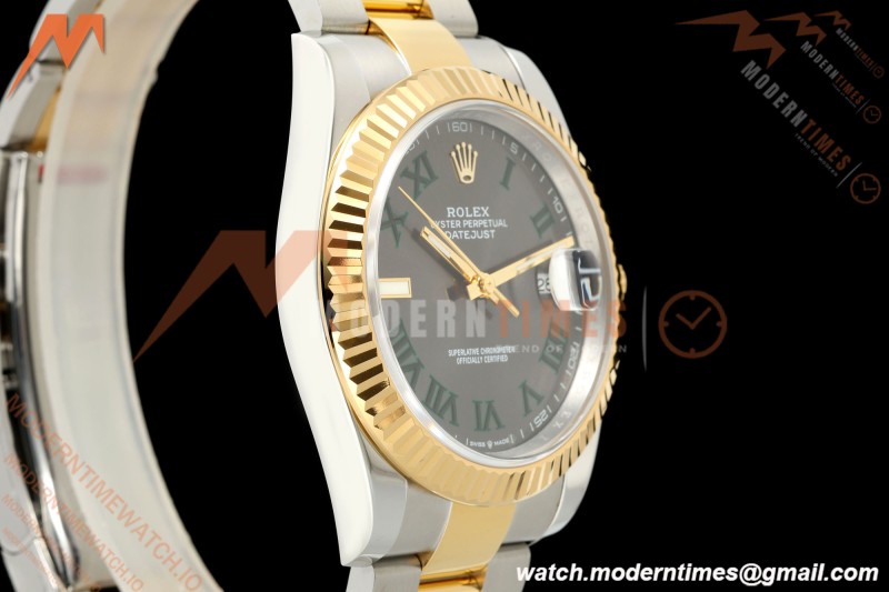 Rolex - Datejust 126333 41mm Wimbledon 904L Gold Wrapped Oys Flt YG/SS Grey/Rmn BJF SH3235
