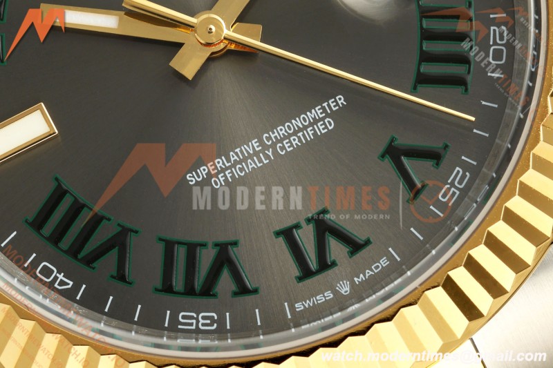 Rolex - Datejust 126333 41mm Wimbledon 904L Gold Wrapped Oys Flt YG/SS Grey/Rmn BJF SH3235