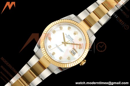 Rolex - Datejust 126333 41mm 904L Gold Wrapped Oys Flt YG/SS W-Mop/Dia BJF SH3235