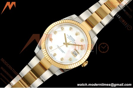 Rolex - Datejust 126333 41mm 904L Gold Wrapped Oys Flt YG/SS W-Mop/Dia BJF SH3235