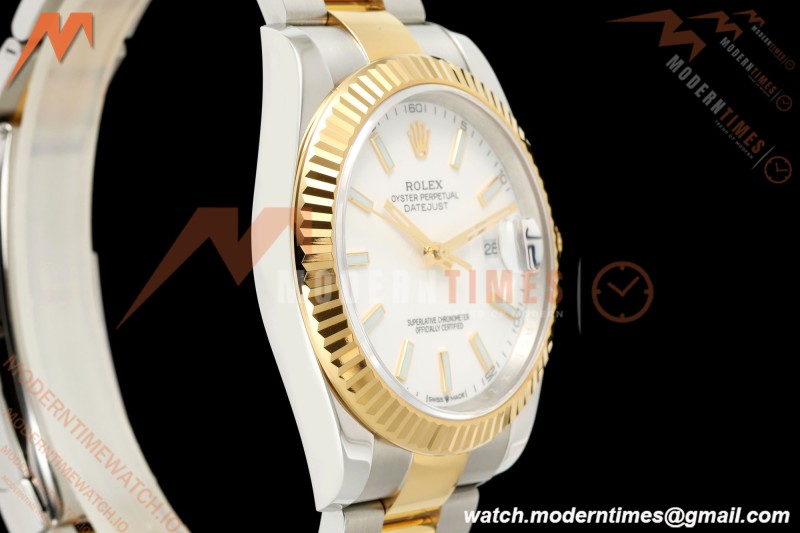 Rolex - Datejust 126333 41mm 904L Gold Wrapped Oys Flt YG/SS Wht/Stk BJF SH3235