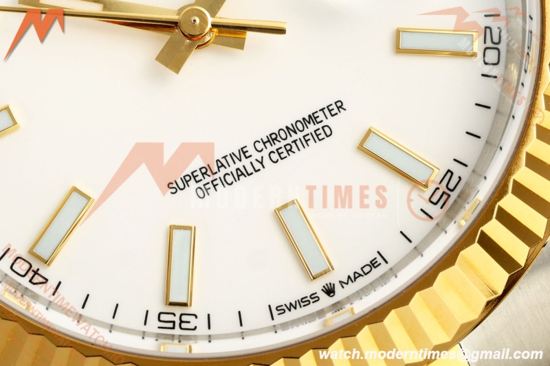 Rolex - Datejust 126333 41mm 904L Gold Wrapped Oys Flt YG/SS Wht/Stk BJF SH3235